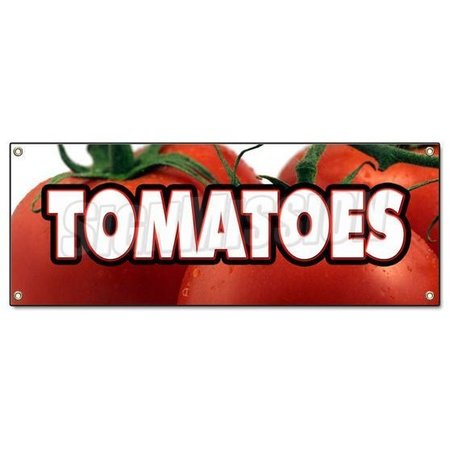 SIGNMISSION TOMATOES BANNER SIGN tomato stand farmers market fresh picked you pick B-Tomatoes
